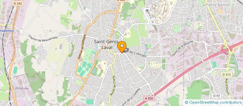 localisation de l'entreprise ASS. SPORTIVE SCOLAIRE ALBERT MOUTON à SAINT-GENIS-LAVAL