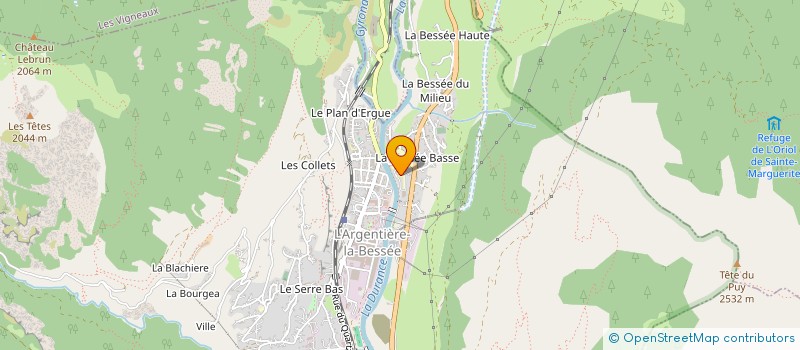 localisation de l'entreprise ASS SPORTIVE SCOLAIRE COLL GIRAUDES à L'ARGENTIERE-LA-BESSEE