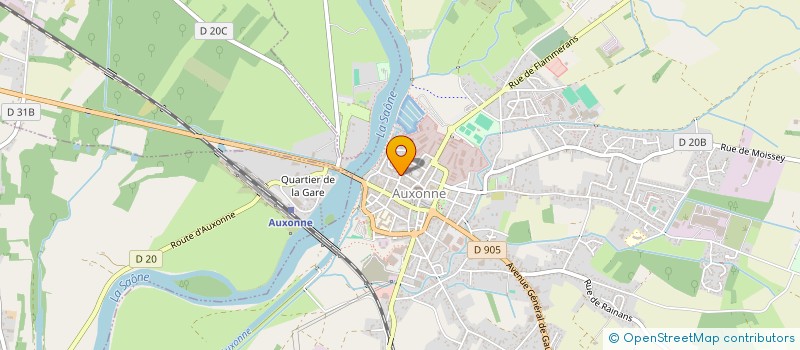localisation de l'entreprise ASS SPORTIVE SCOLAIRE ET UNIVERSITAIRE à AUXONNE