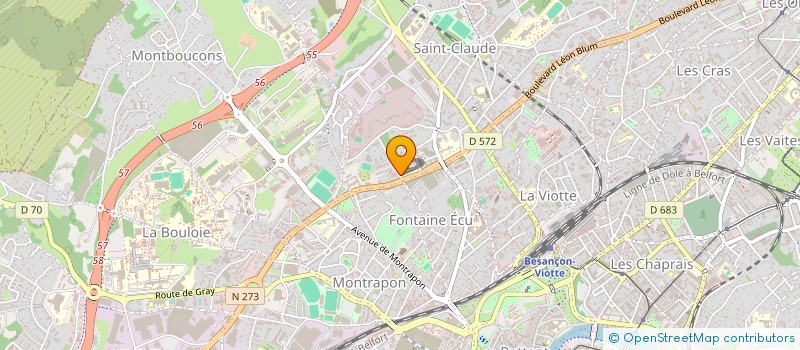 localisation de l'entreprise ASS SPORTIVE SCOLAIRE FONTAINE ECU  BESANCON