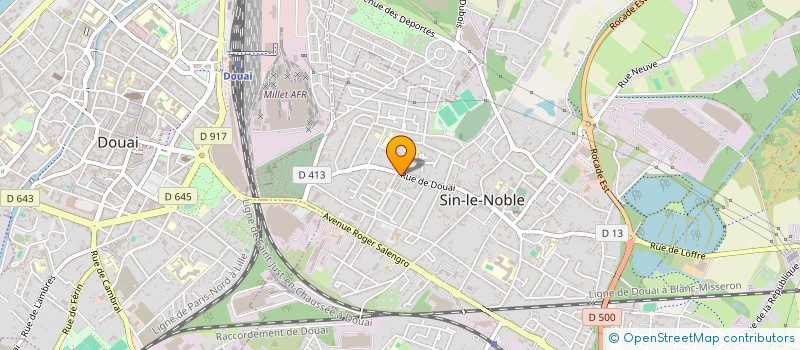localisation de l'entreprise ASS SPORTIVE SINOISE FOOTBALL à SIN-LE-NOBLE