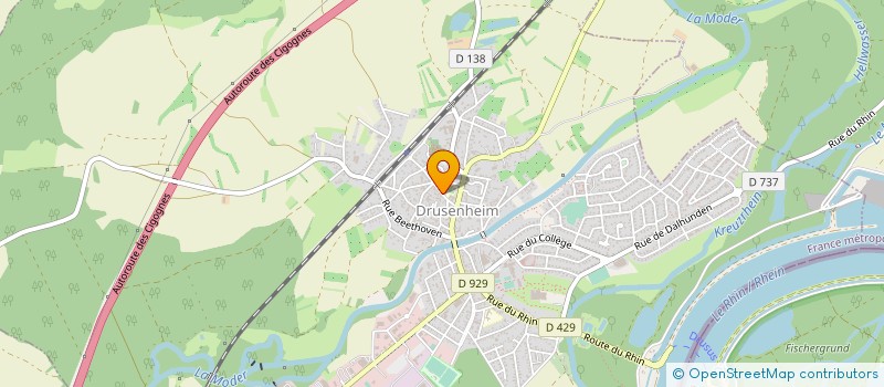 localisation de l'entreprise ASS SPORTIVE SOCIO CULTUR ECOLE ELEMENT  DRUSENHEIM
