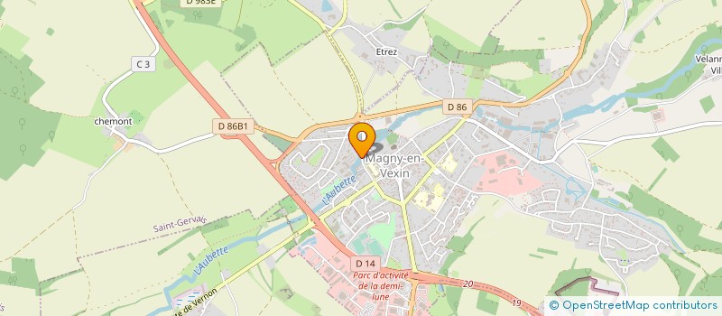 localisation de l'entreprise ASS SPORTIVE SOCIO CULTUR PT AUBETTE à MAGNY-EN-VEXIN