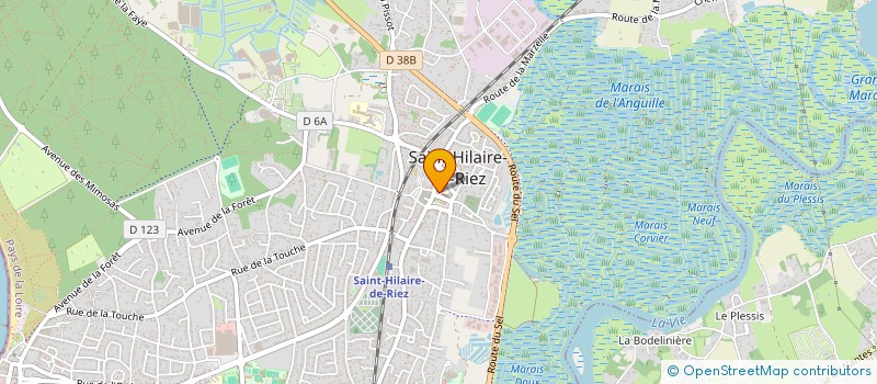 localisation de l'entreprise ASS SPORTIVE ST HILAIRE DE RIEZ FOOTBALL à SAINT-HILAIRE-DE-RIEZ