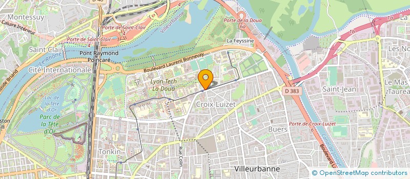 localisation de l'entreprise ASS SPORTIVE UNIV LYONN DANSE SPORTIVE  VILLEURBANNE