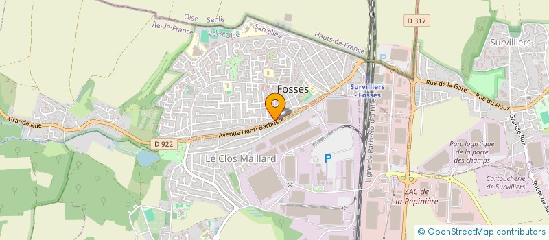 localisation de l'entreprise ASS SPORTIVE USEP ECOLE BARBUSSE  FOSSES