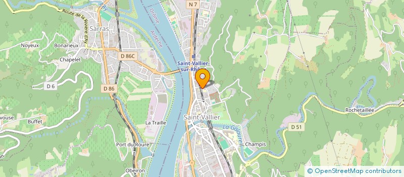 localisation de l'entreprise ASS SPORTIVE USEP ECOLE LUCIENNE CAILLET  SAINT-VALLIER