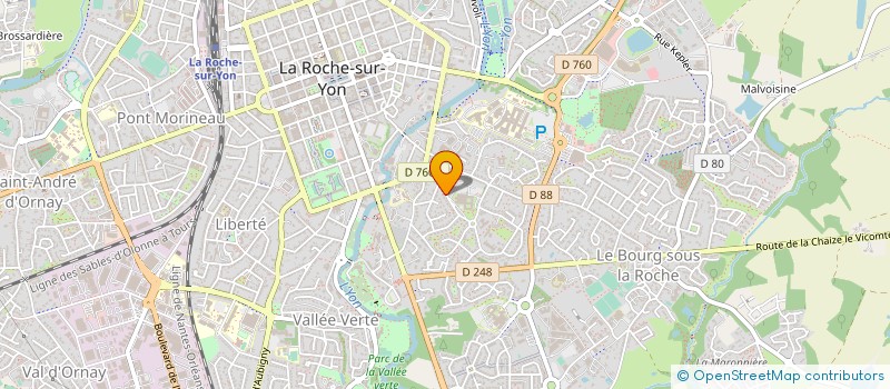 localisation de l'entreprise ASS SPORTIVE VENDEE ORGANISMES SOCIAUX  LA ROCHE-SUR-YON