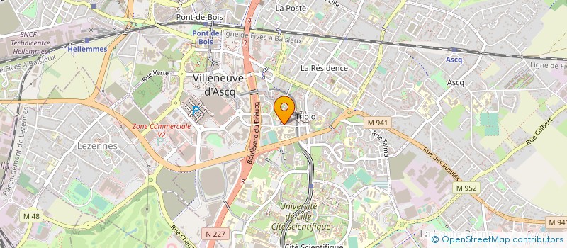 localisation de l'entreprise ASS SPORTIVE VILLENEUVE D ASCQ METROPOLE  VILLENEUVE-D'ASCQ