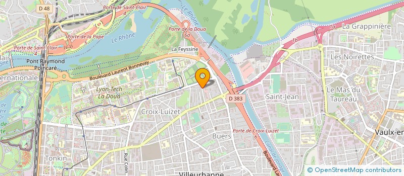 localisation de l'entreprise ASS SPORTIVE VILLEURBANNE  VILLEURBANNE