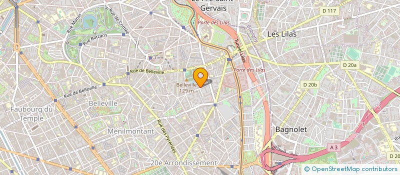 localisation de l'entreprise ASS SPORTIVE VINGTIEME OLYMPIQUE  PARIS