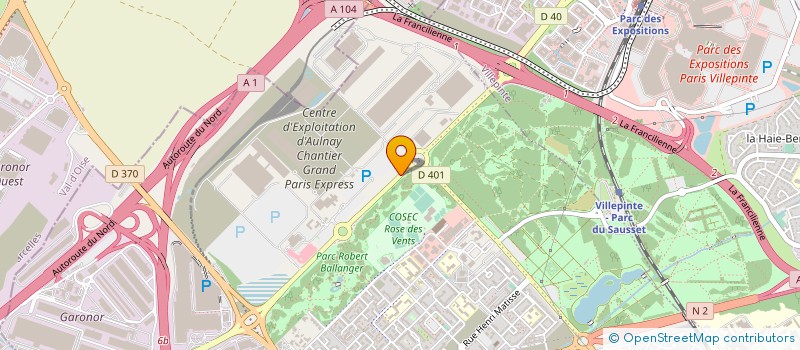 localisation de l'entreprise ASS SPORTS ET LOISIRS AULNAY PEUGEOT CITROEN à AULNAY-SOUS-BOIS