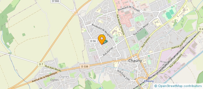 localisation de l'entreprise ASS SPORTS ET LOISIRS CENTRE AERE CHAUNY à CHAUNY