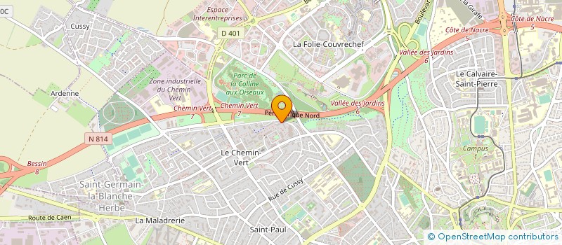 localisation de l'entreprise ASS SPORTS LOISIRS CHEMIN VERT à CAEN