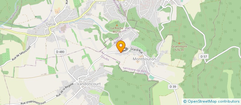 localisation de l'entreprise ASS SPORTS LOISIRS MONTBOUTON à MONTBOUTON