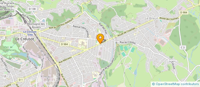 localisation de l'entreprise ASS SPRTIVE COLLEGE CROIX MENEE à LE CREUSOT