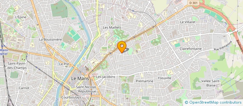 localisation de l'entreprise ASS ST BERNARD DES SABLONS  LE MANS