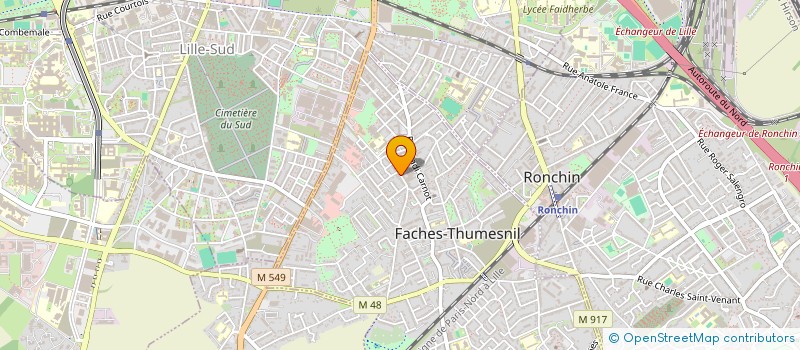 localisation de l'entreprise ASS ST JOSEPH CTRE DE SOINS INFIRMIERS  FACHES-THUMESNIL