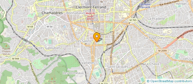 localisation de l'entreprise ASS STADE CLERMONTOIS  CLERMONT-FERRAND