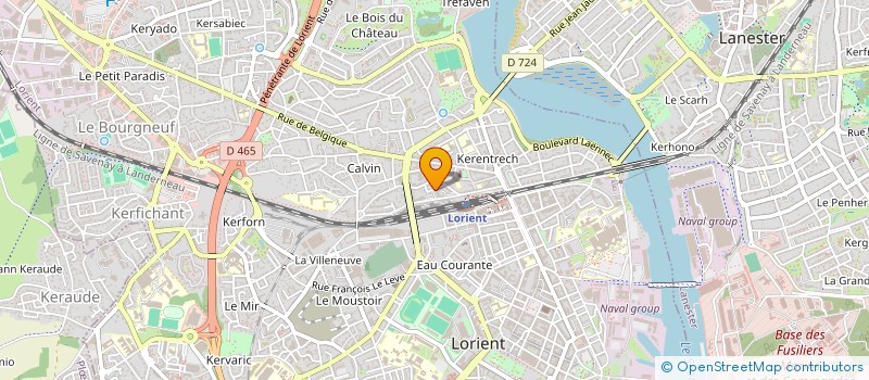 localisation de l'entreprise ASS STAGIAIRES & ANCIENS STAGIA IGECO  LORIENT