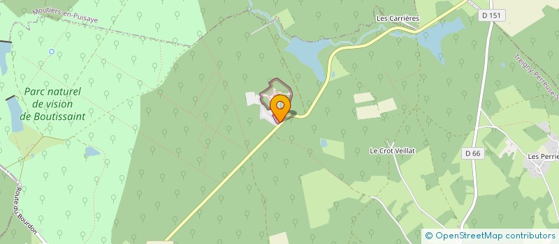 localisation de l'entreprise ASS  STE DE CHASSE ST AURELIE  MOUTIERS-EN-PUISAYE