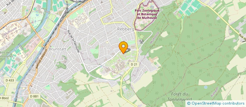 localisation de l'entreprise ASS  STE DE GERONTOLOGIE DE L EST  MULHOUSE