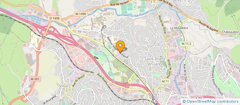 localisation de l'entreprise ASS STEPH RECHERCH HEMATOLOGIE ONCOLOGIE  SAINT-PRIEST-EN-JAREZ