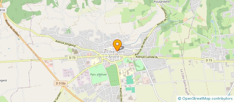 localisation de l'entreprise ASS STOP ENFANTS HALTE GARDERIE à LA COTE-SAINT-ANDRE