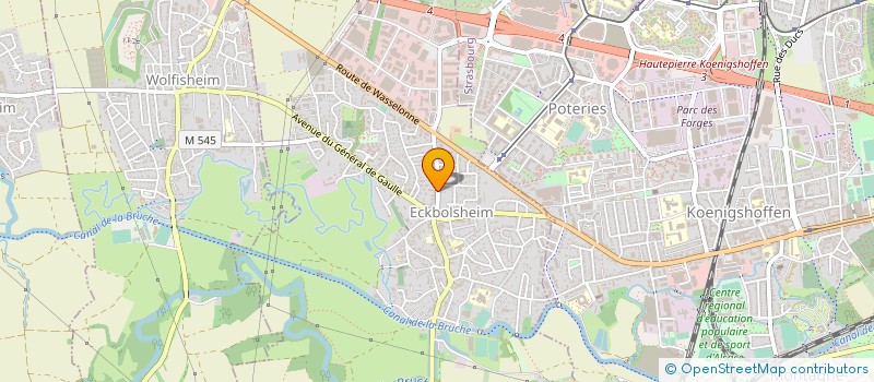 localisation de l'entreprise ASS STRAS DEVELOP RECHERCHE CARDIOLOGIE  ECKBOLSHEIM