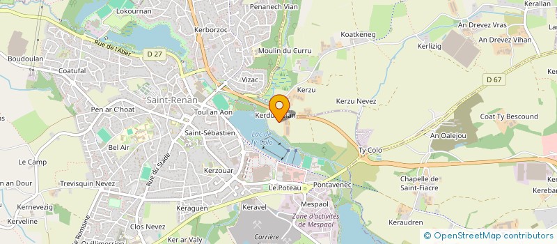 localisation de l'entreprise ASS STROLLAD C'HOARIVA PLOUGUIN  TREOUERGAT