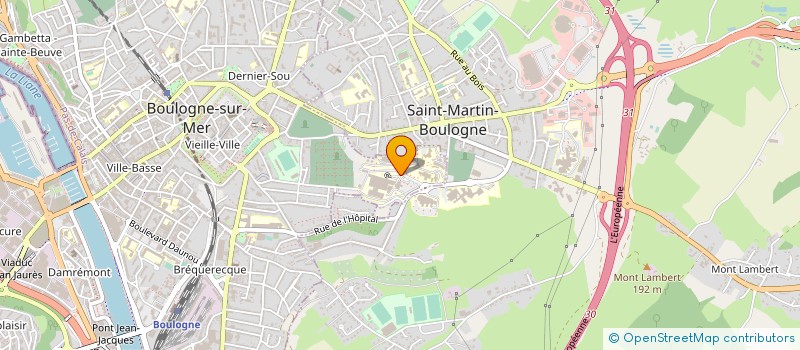 localisation de l'entreprise ASS STRUCTURE AIDE VIE EDUCAT DIABETIQUE  BOULOGNE SUR MER