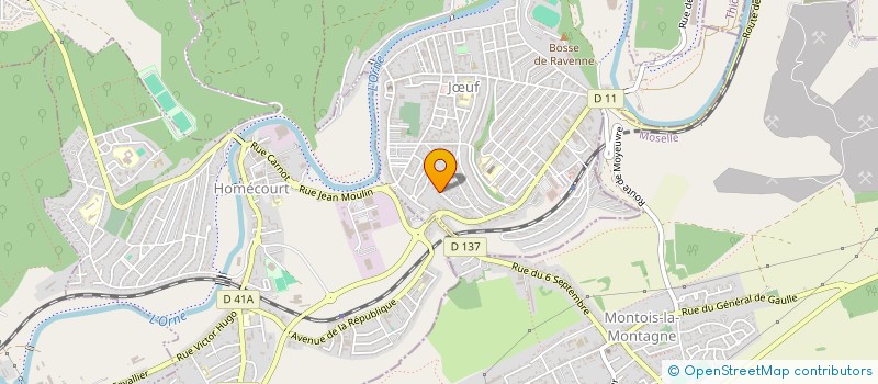 localisation de l'entreprise ASS SUPPORTERS CLUB BASKET JOEUF HOMECOU  JUF