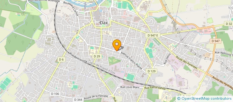 localisation de l'entreprise ASS SUPPORTERS DE L'USKAX RUGBY LANDES à DAX