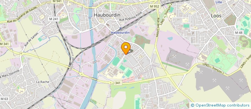 localisation de l'entreprise ASS SUPPORTERS HAUBOURDINOIS SECTION FOOTBALL  HAUBOURDIN