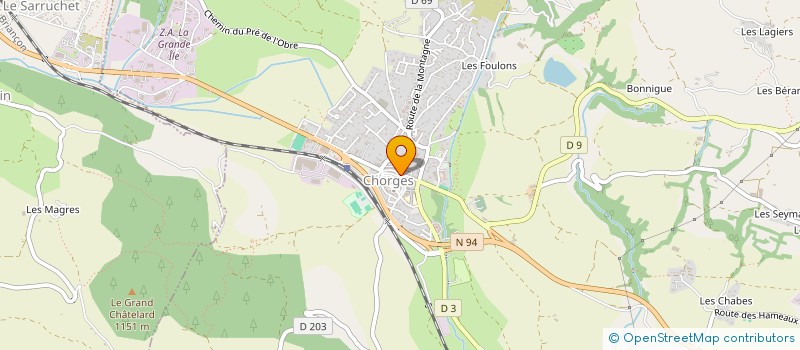 localisation de l'entreprise ASS SYND AUTORISEE CANAL LA GRANDE ILE  CHORGES