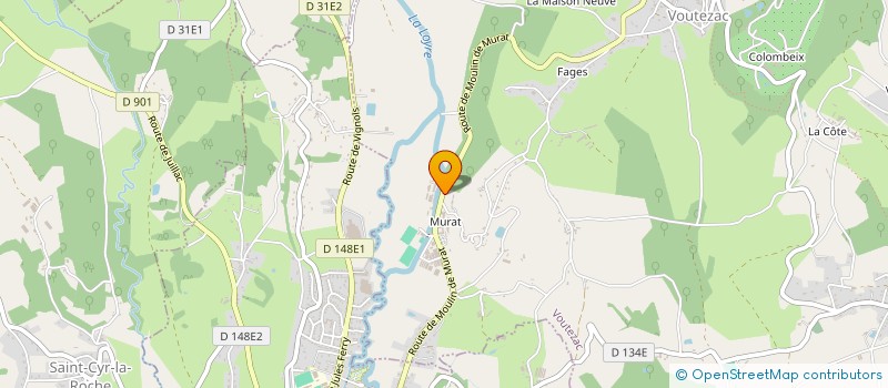 localisation de l'entreprise ASS SYND AUTORISEE DE BAS MURAT  VOUTEZAC