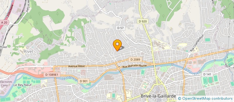 localisation de l'entreprise ASS SYND COPROPRIETAIR RESIDENCE CAHUET  BRIVE-LA-GAILLARDE