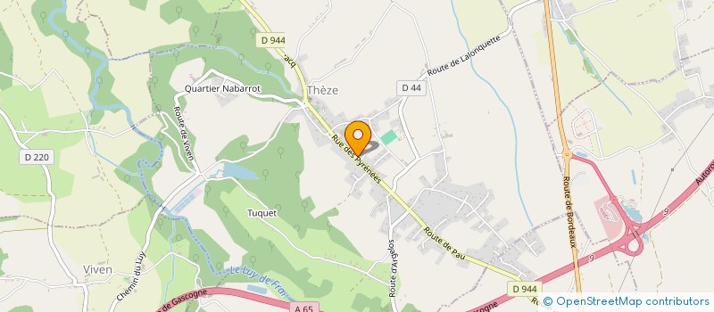 localisation de l'entreprise ASS SYND D'IRRIGATION DU LOUTS AMONT  THEZE