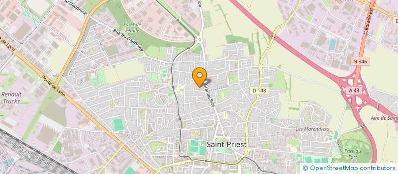 localisation de l'entreprise ASS SYND DU LOT GRANDE RUE  SAINT-PRIEST