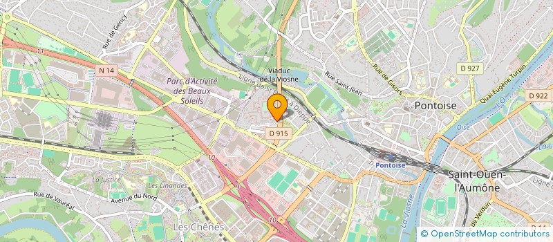 localisation de l'entreprise ASS  SYND HAUTS DE MARCOUVILLE BAT A  PONTOISE