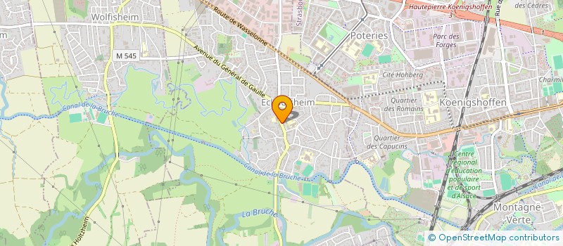 localisation de l'entreprise ASS SYND IRRIGAT ECKBOLSHEIM WOLFISHEIM  ECKBOLSHEIM