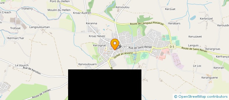 localisation de l'entreprise ASS SYND IRRIGATION ABER ILDUT  PLOUARZEL