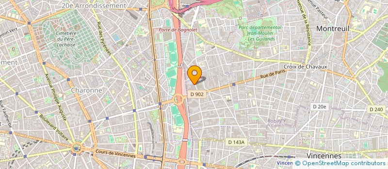 localisation de l'entreprise ASS SYND LIBRE CTRE COMMERCIAL GDE PORTE à MONTREUIL