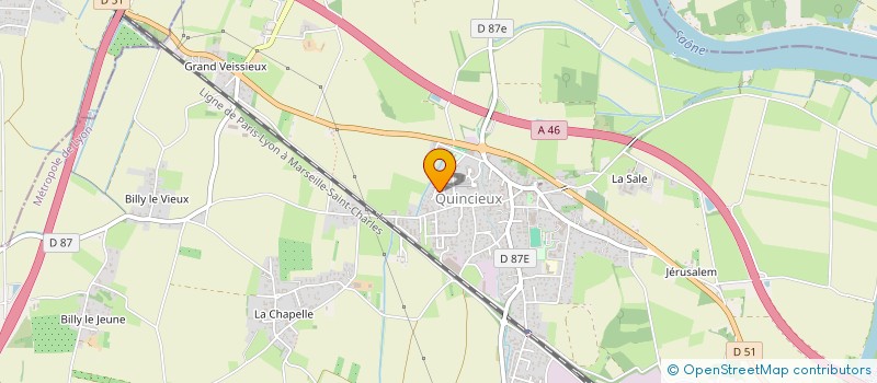 localisation de l'entreprise ASS SYND LOT LES FRENES  QUINCIEUX