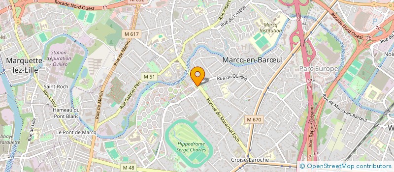 localisation de l'entreprise ASS SYND PROPR ZI INDUST COMM PILATERIE à MARCQ-EN-BARŒUL