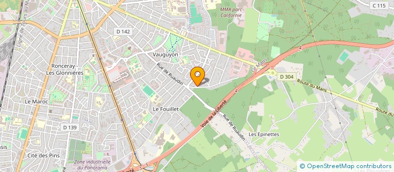 localisation de l'entreprise ASS SYND SECTEUR C11 VAUGUYON  LE MANS