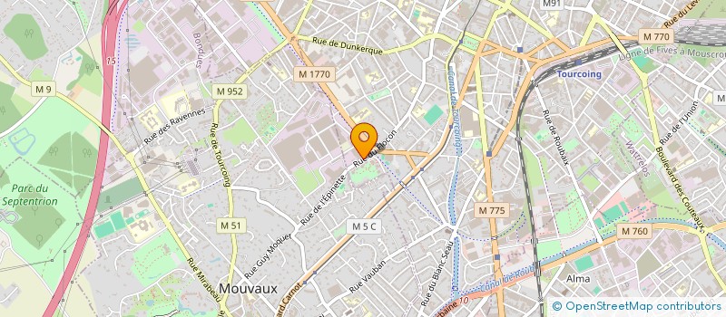 localisation de l'entreprise ASS SYNDIC LIBRE PARC ACTIVITE PEUPLIER  TOURCOING