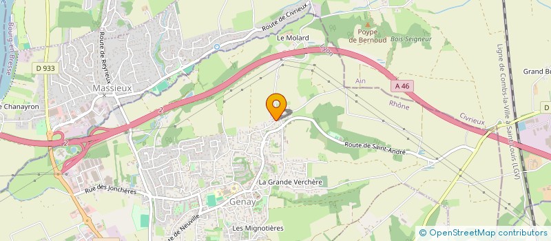 localisation de l'entreprise ASS SYNDIC LOT LA GREFFIERE  GENAY