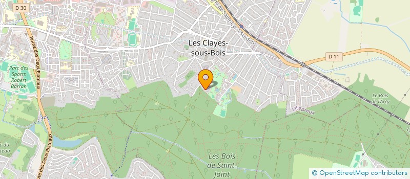 localisation de l'entreprise ASS  SYNDICALE LES HAMEAUX DU PARC DIANE  LES CLAYES-SOUS-BOIS