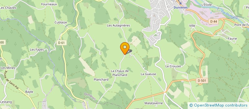 localisation de l'entreprise ASS SYNDICALE LIBRE DE CHANTEROUX  DUNIERES